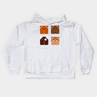 Squared dogs Kids Hoodie